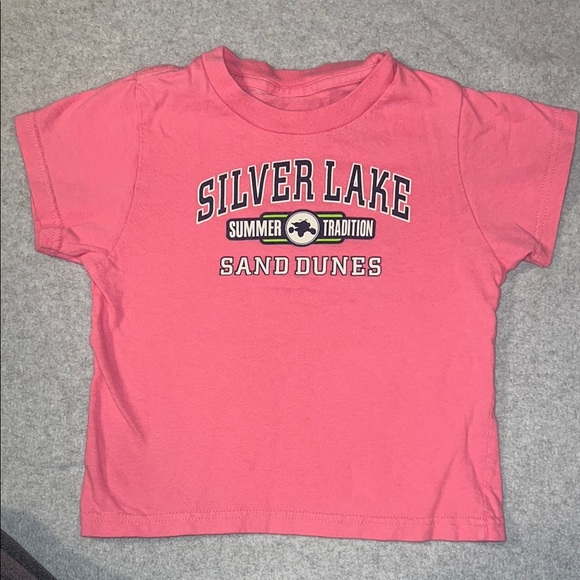 Kids Pink T-Shirt silver lake MI sand dunes 2T - Picture 1 of 1